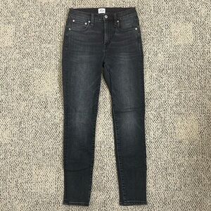 J.Crew Women’s 10” High-Rise Toothpick Charcoal Black Jeans Size 26